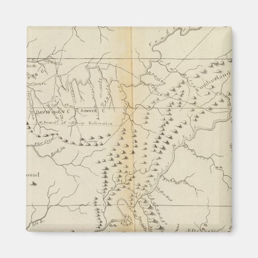 Kaart van de Tennessee Magneet (Voorkant)