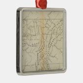 Kaart van de Tennessee Metalen Ornament (Rechts)