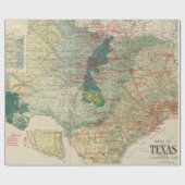 kaart van de Texas Oil and Gas Fields (1920) Cadeaupapier (Vlak)