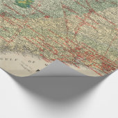 kaart van de Texas Oil and Gas Fields (1920) Cadeaupapier (Hoek)