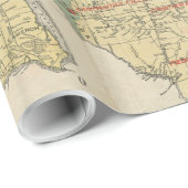 kaart van de Texas Oil and Gas Fields (1920) Cadeaupapier (Rol Hoek)