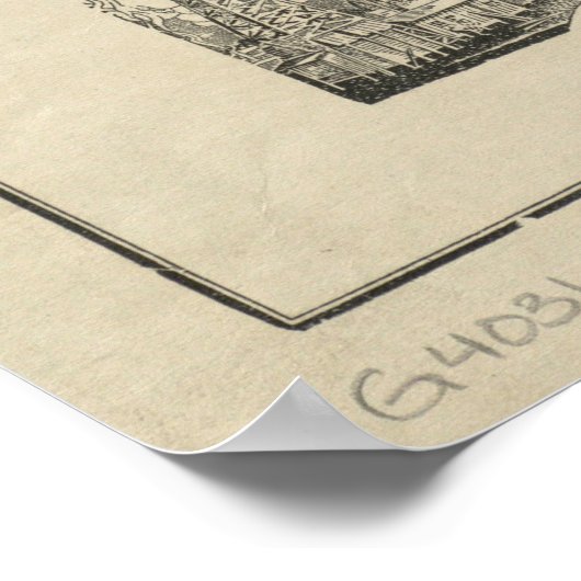  kaart van de Texas Oil and Gas Fields (1920) Poster (Hoek)