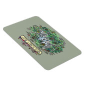 Kaart van de Tour du Mont Blanc - cartoon 4x6 Magneet (Rechterzijde)