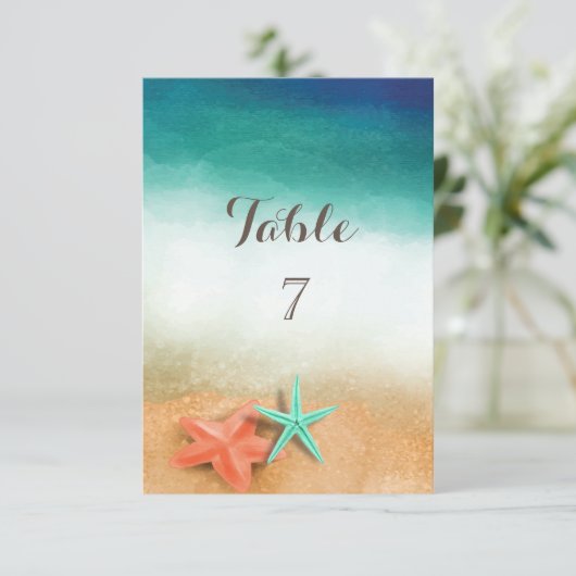 Kaart van de Tropische Beach Zee Table (Staand voorkant)