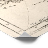  kaart van de Turken en Caïro (1782) Poster (Hoek)