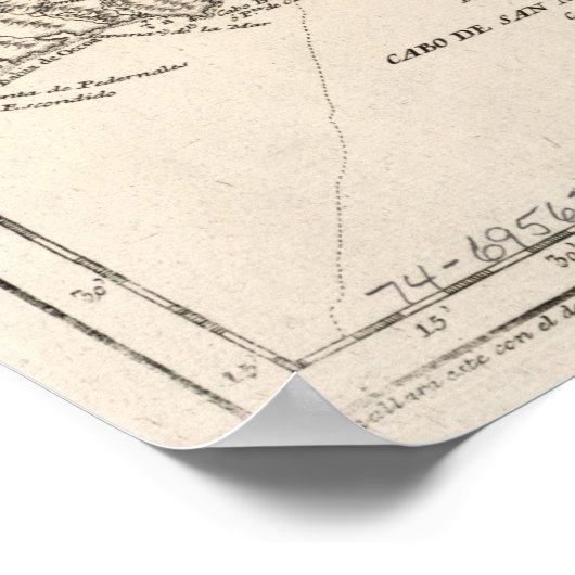  kaart van de Turken en Caïro (1782) Poster (Hoek)