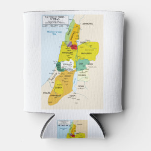 Kaart van de twaalf stammen van Israël van 1200 t Blikjeskoeler