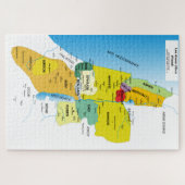 Kaart van de twaalf stammen van Israël van 1200 to Legpuzzel (Horizontaal)