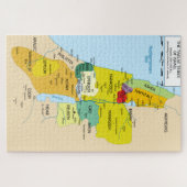 Kaart van de twaalf stammen van Israël van 1200 to Legpuzzel (Horizontaal)