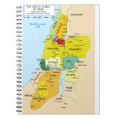 Kaart van de twaalf stammen van Israël van 1200 to Notitieboek (Voorkant)