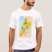Kaart van de twaalf stammen van Israël van 1200 to T-shirt (Voorkant)