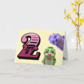 Kaart van de tweede verjaardag (Gele Bloem)