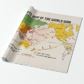 kaart van de Tweede Wereldoorlog Cadeaupapier (Uitgerold)