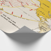 kaart van de Tweede Wereldoorlog Cadeaupapier (Hoek)