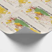  kaart van de Tweede Wereldoorlog Cadeaupapier (Hoek)