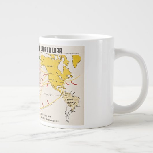  kaart van de Tweede Wereldoorlog Grote Koffiekop (Rechts)