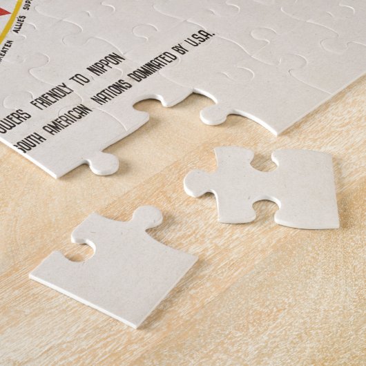  kaart van de Tweede Wereldoorlog Legpuzzel (Zijkant)