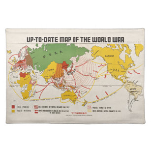  kaart van de Tweede Wereldoorlog Placemat