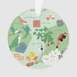 Kaart van de tweeledige organisatie Brooklyn Ornament