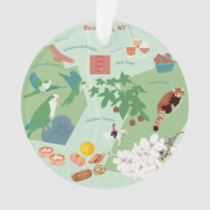 Kaart van de  tweeledige organisatie Brooklyn Ornament