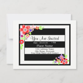 kaart van de Uitnodiging "Prachtige Floral Design"