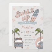 Kaart van de uitnodiging van het surf voor het aan (Voorkant / Achterkant)