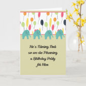 Kaart van de uitnodigingen voor de verjaardag van (Gele Bloem)