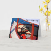 Kaart van de vaderdag met Oude Wooden Boat (Gele Bloem)