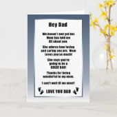 Kaart van de vaderdag voor de verwachte vader (Gele Bloem)