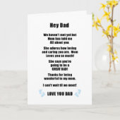 Kaart van de vaderdag voor de verwachte vader (Gele Bloem)