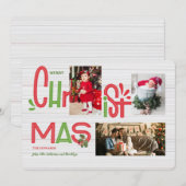 Kaart van de Vakantie van de Foto van Kerstmis de (Voorkant / Achterkant)