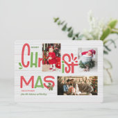 Kaart van de Vakantie van de Foto van Kerstmis de (Staand voorkant)
