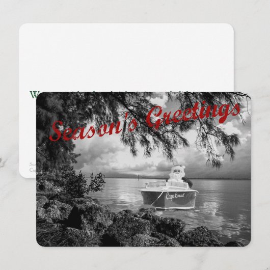 Kaart van de Vakantie van de Kerstman van het (Voorkant / Achterkant)