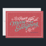 Kaart van de Vakantie van het Manuscript van het<br><div class="desc">Deze feestelijke kaart is allen over het vieren van het seizoen en voor Zazzle uitsluitend ontworpen. De rode sneeuwachtergrond met een lint zoals doopvont verstrekt enkel het juiste canvas voor uw seizoengebonden bericht. Voeg een Envelopments Zegel van de Vakantie van ons uitgebreid portcollectie toe om volkomen met uw groet aan...</div>