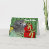 Kaart van de Vakantie van Kerstmis van de Papegaai (Voorkant)