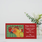 Kaart van de Vakantie van Kerstmis van de Papegaai (Staand voorkant)
