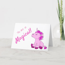 Kaart van de Valentijn van de Magical PInk Unicorn