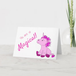 Kaart van de Valentijn van de Magical PInk Unicorn