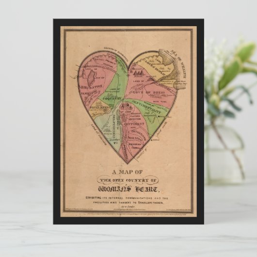  kaart van de Valentijn van het hart van een vrouw (Staand voorkant)