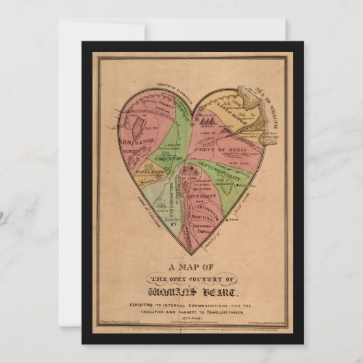 kaart van de Valentijn van het hart van een vrouw (Voorkant)