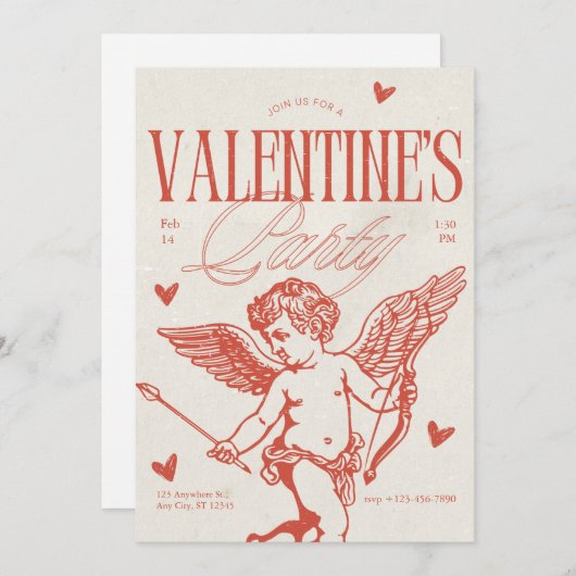 Kaart van de  Valentijnsdag (Voorkant / Achterkant)