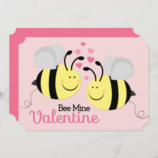 Kaart van de Valentijnsdag van de Mijn van de bij (Voorkant / Achterkant)