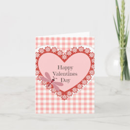 Kaart van de Valentijnsdag van Gingham en Dragonfl