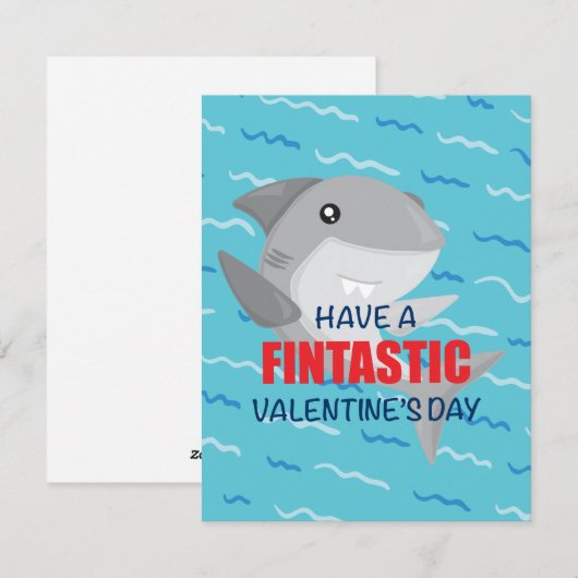 Kaart van de Valentijnsdag van haaien (Voorkant / Achterkant)