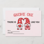 Kaart van de valentijnse Gnome Cute Red Hearts Lov (Voorkant)