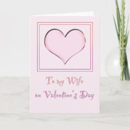 Kaart van de Valentijnse hartslag roze - naar mijn