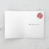 Kaart van de valentijnse 'Over de Miles', hart, Ro (Binnen)