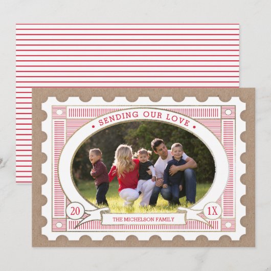  kaart van de Valentijnse poststempel van de  (Voorkant / Achterkant)