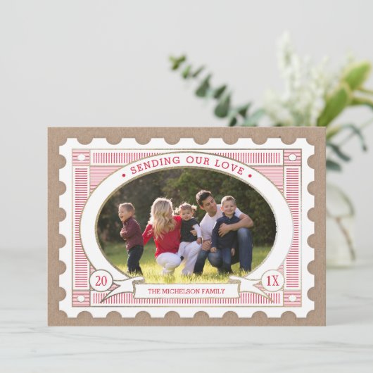  kaart van de Valentijnse poststempel van de  (Staand voorkant)