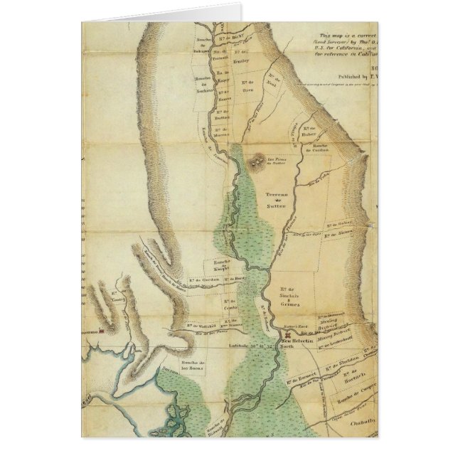 Kaart van de vallei van de Sacramento (Voorkant)